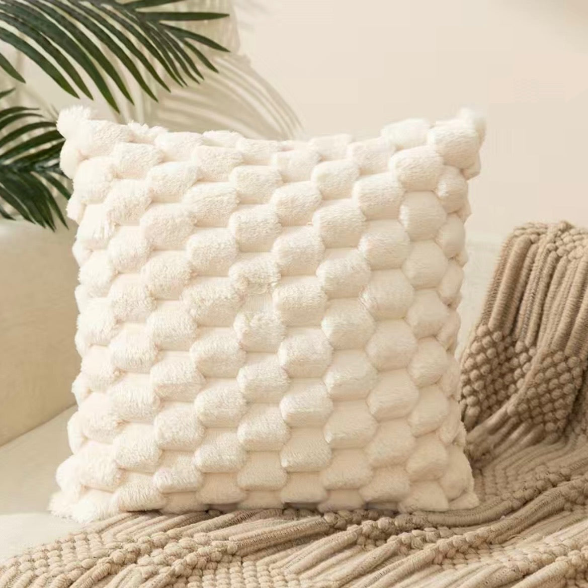 Alma Kuddfodral Beige 45x45 cm