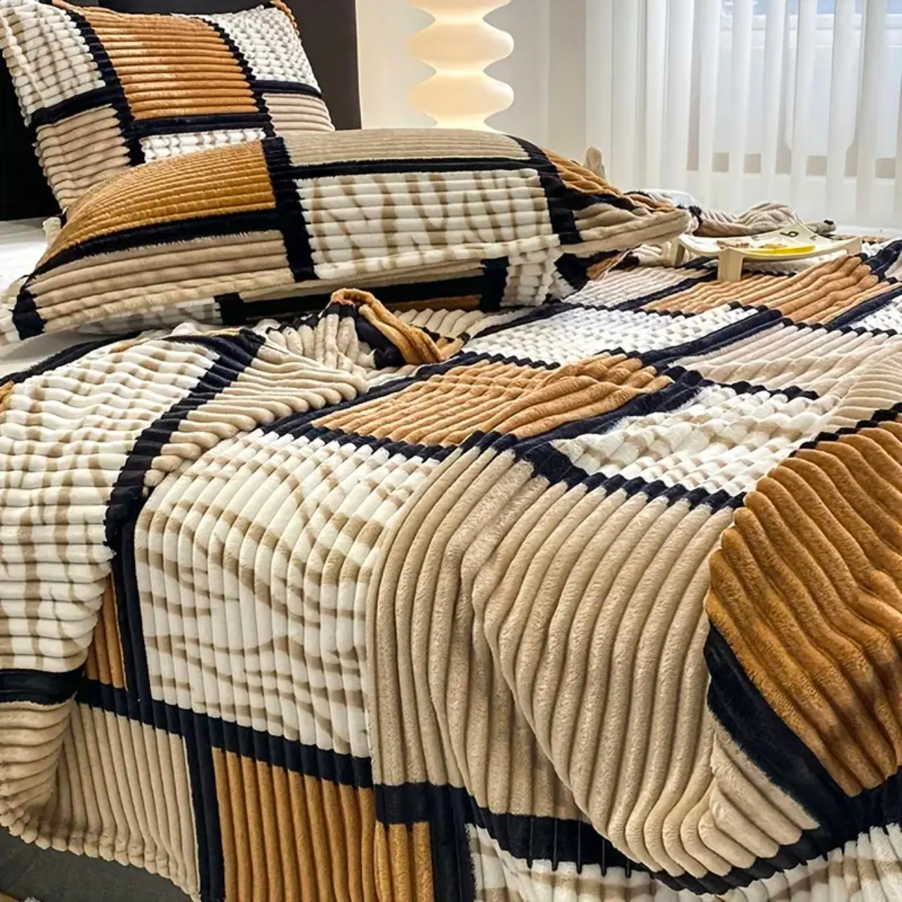 Fanny Pläd Khaki/beige 150x200 cm