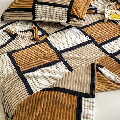 Fanny Pläd Khaki/beige 150x200 cm