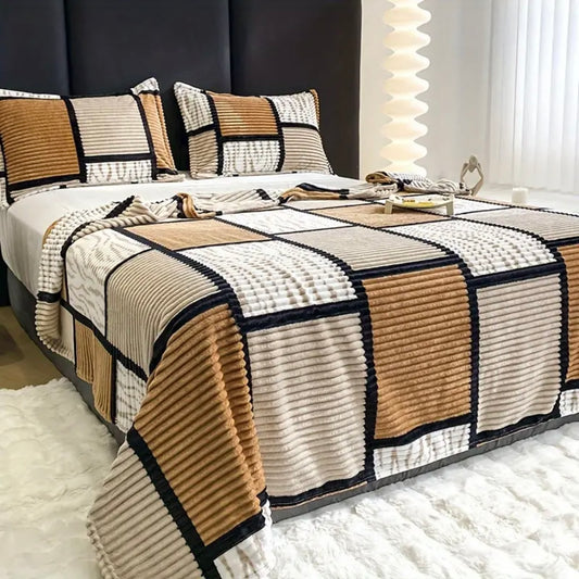 Fanny Pläd Khaki/beige 150x200 cm